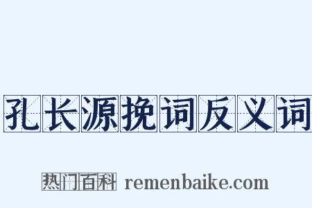 孔长源挽词反义词是什么意思的图片